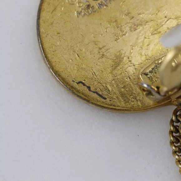 CHANEL Matelasse bag motif Earring COCO Mark vintage Plated Gold 37.8g Women - Picture 10 of 11